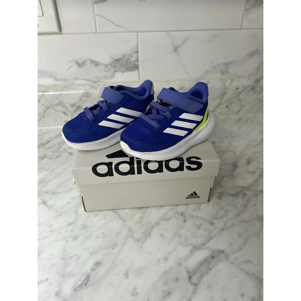 Girls kids Adidas Blue Running Sneakers Size 5‎ US